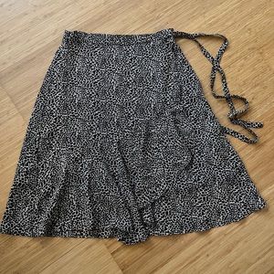 French Connection cheetah wrap skirt